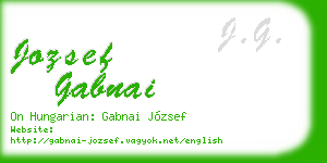 jozsef gabnai business card